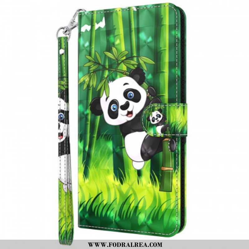 Folio-fodral Moto G71 5G Panda Och Bambu