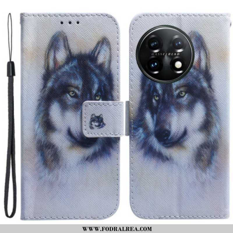 Folio-fodral OnePlus 11 5G Akvarell Hund