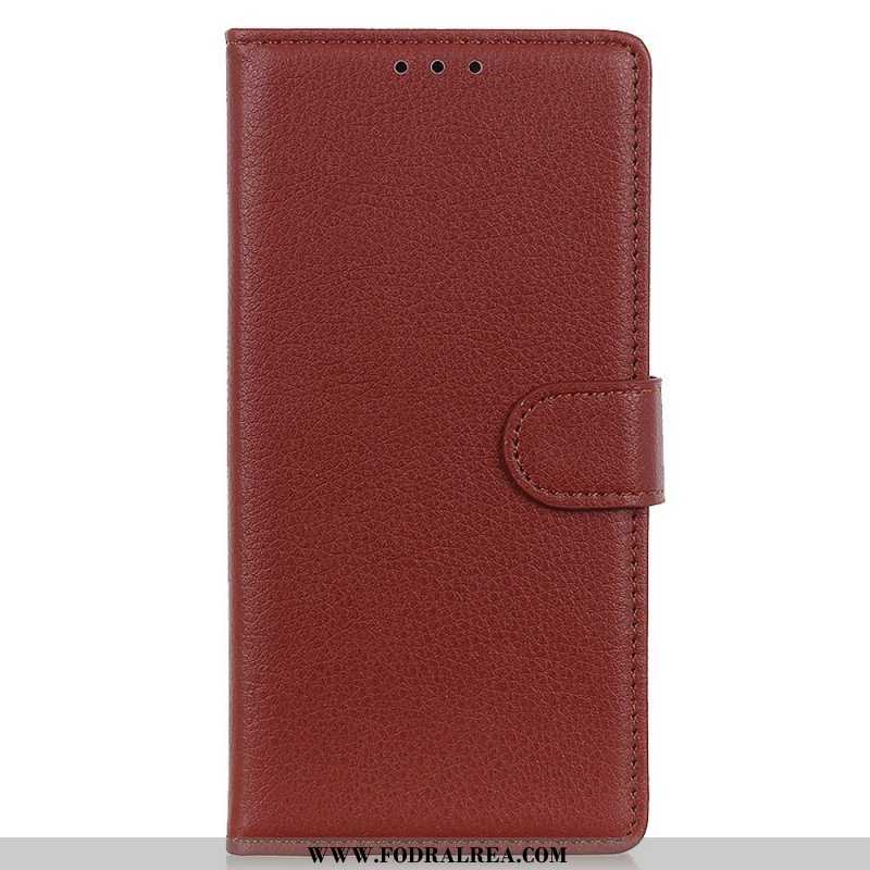 Folio-fodral Oppo Reno 7 Traditionell Litchi-läderstil