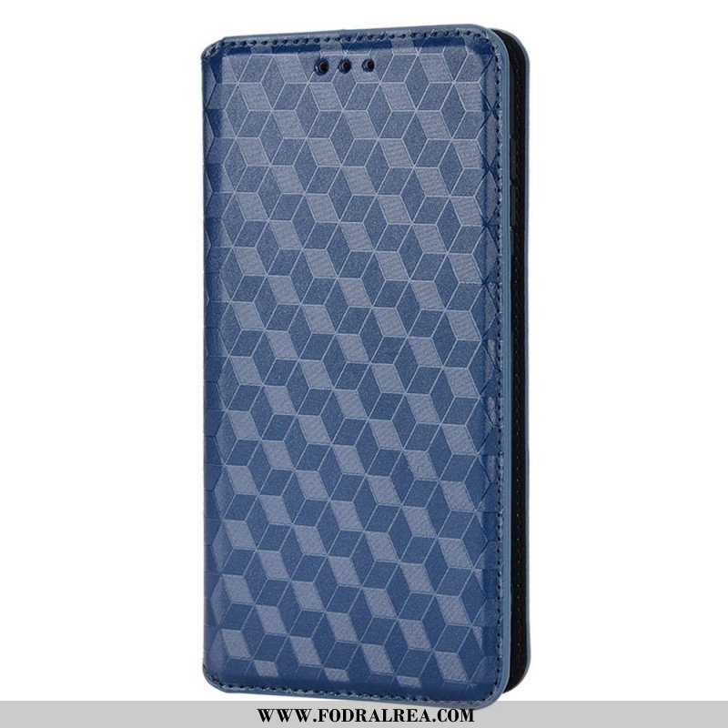 Folio-fodral Samsung Galaxy M23 5G Läderfodral 3d Cube Lädereffekt