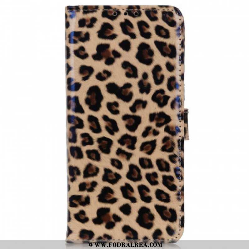 Folio-fodral Samsung Galaxy M33 5G Lilla Leopardeffekten