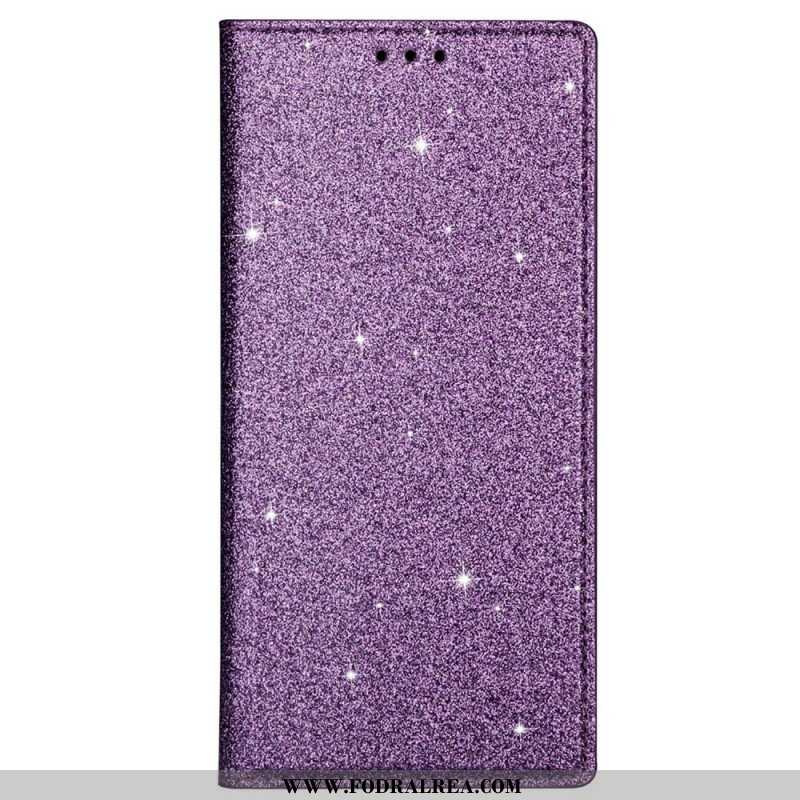 Folio-fodral Samsung Galaxy M51 Läderfodral Paljettstil