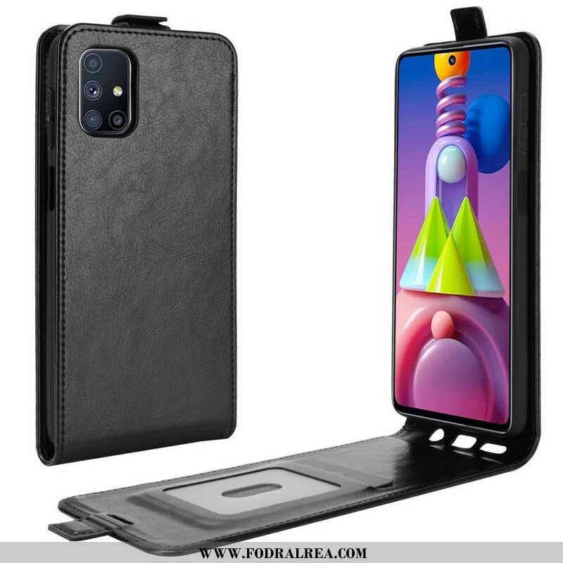 Folio-fodral Samsung Galaxy M51 Läderfodral Vertikal Klaff I Lädereffekt