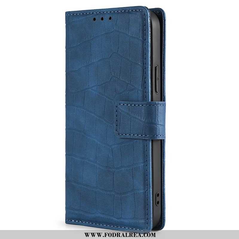 Folio-fodral Samsung Galaxy M53 5G Krokodilskinnstil