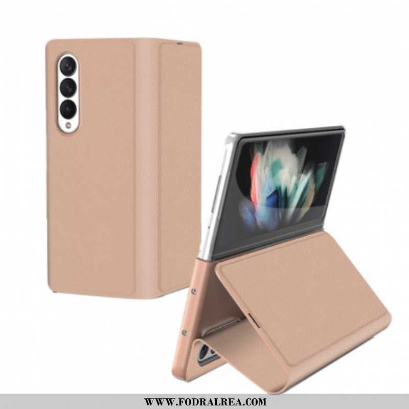 Folio-fodral Samsung Galaxy Z Fold 3 5G Läderfodral Ultrafin Gkk