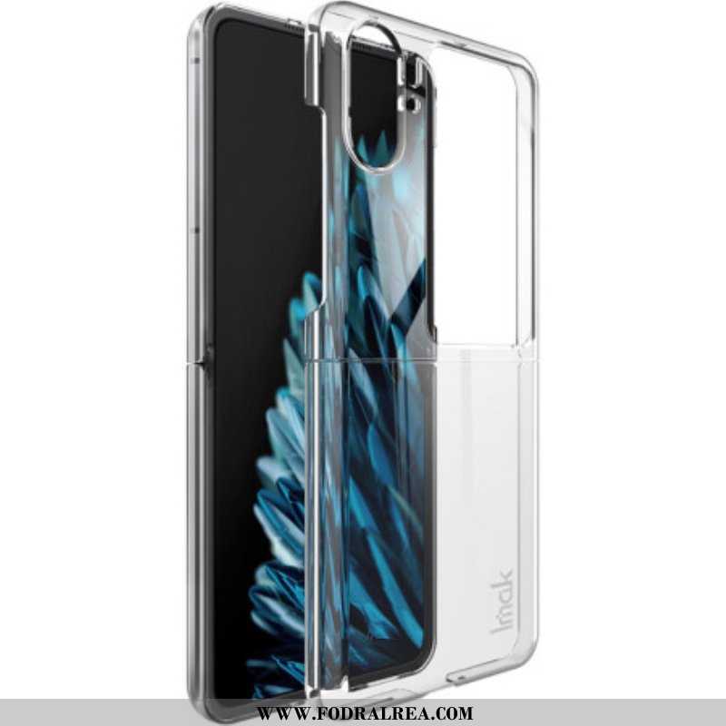 Folio-fodral Skal Oppo Find N2 Flip Läderfodral Transparent Imak