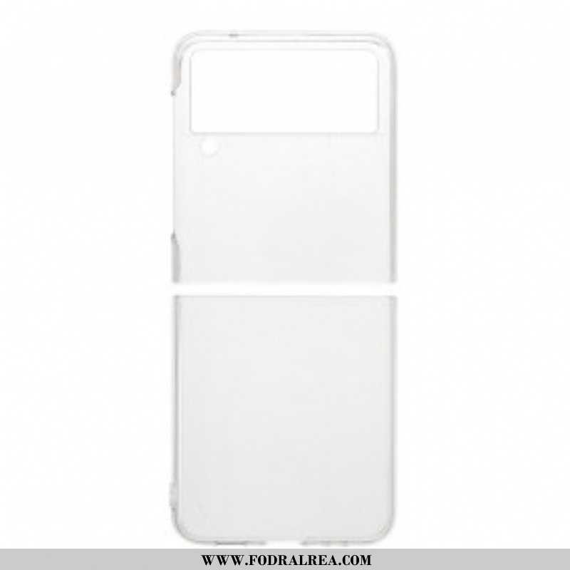 Folio-fodral Skal Samsung Galaxy Z Flip 3 5G Läderfodral Transparent