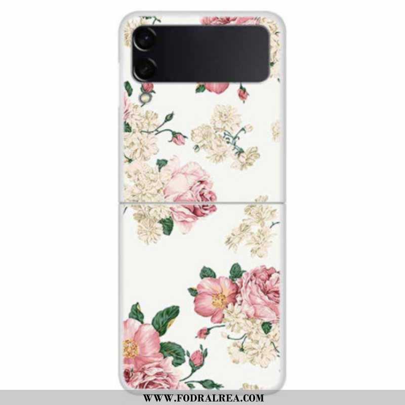 Folio-fodral Skal Samsung Galaxy Z Flip 4 Läderfodral Liberty Blommor