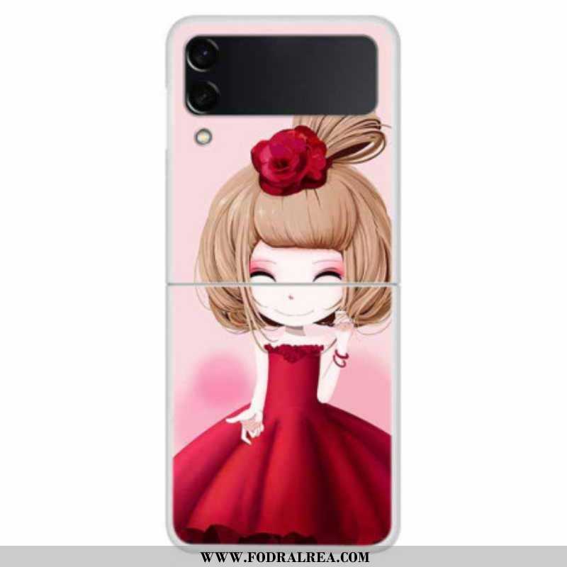 Folio-fodral Skal Samsung Galaxy Z Flip 4 Läderfodral Manga Lady