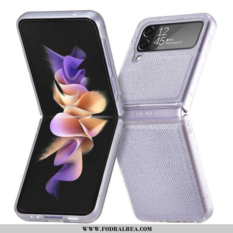 Folio-fodral Skal Samsung Galaxy Z Flip 4 Läderfodral Snake Style På Klar Silikon