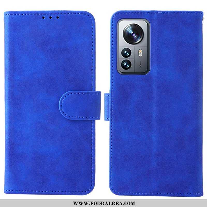 Folio-fodral Xiaomi 12 Pro Med Kedjar Strappy Skin-touch