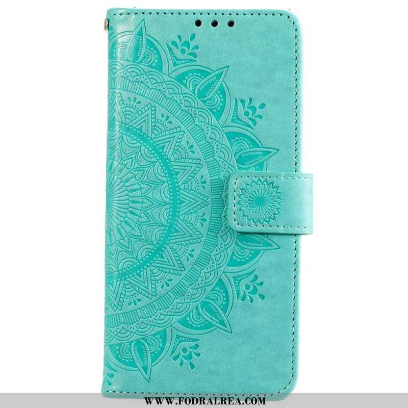 Folio-fodral Xiaomi 12 Pro Med Kedjar Strappy Sun Mandala