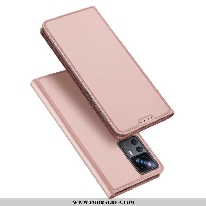 Folio-fodral Xiaomi 12T / 12T Pro Läderfodral Skin-pro Series Dux Ducis