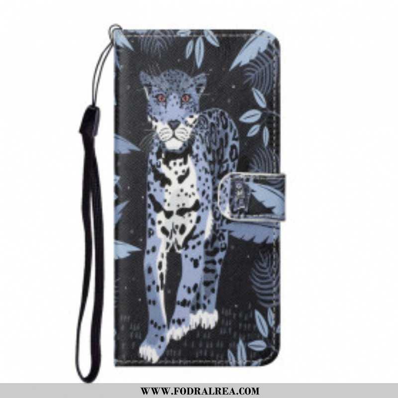 Folio-fodral Xiaomi Redmi Note 10 Pro Med Kedjar Strappy Leopard