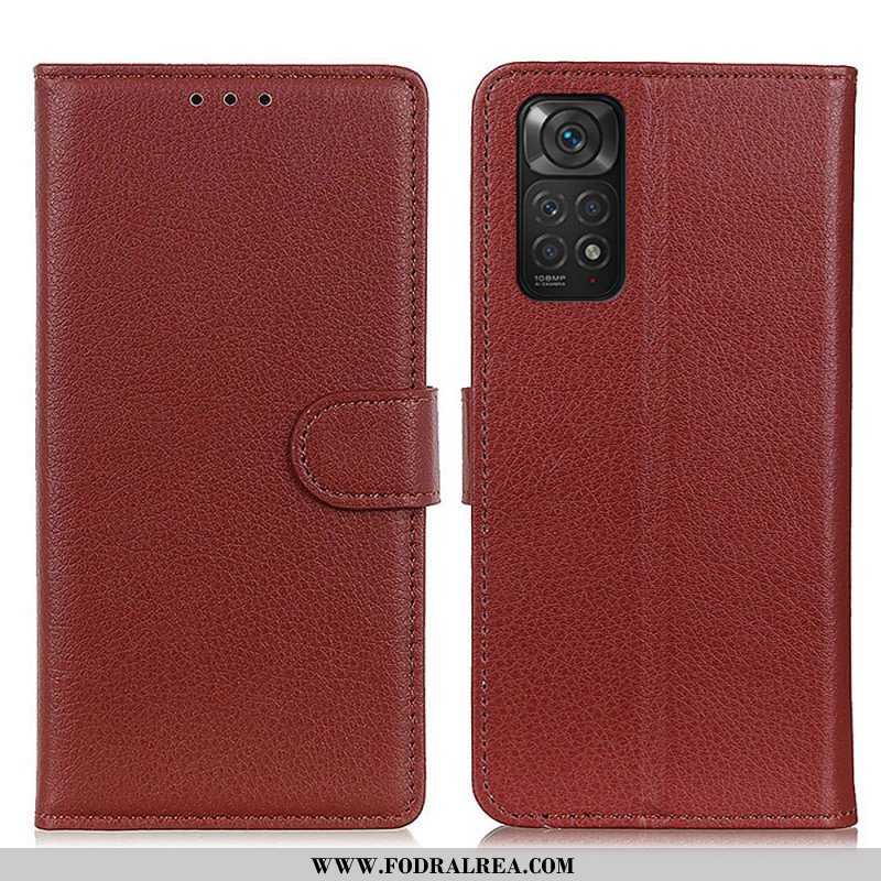 Folio-fodral Xiaomi Redmi Note 11 / 11S Traditionellt Litchi