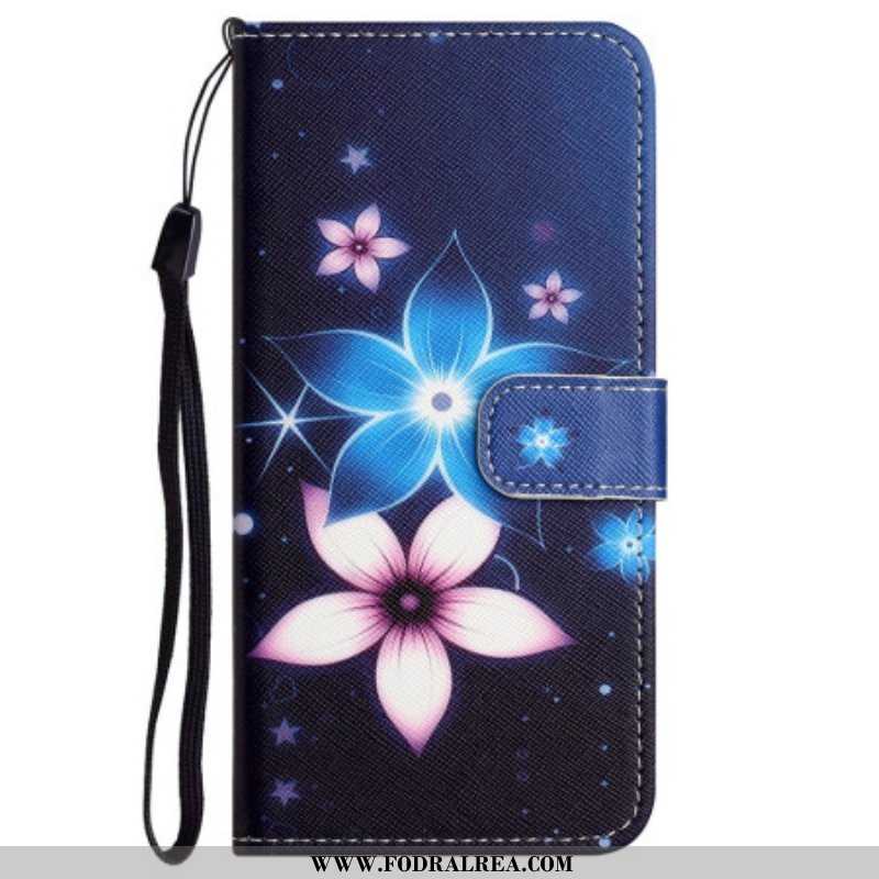 Folio-fodral Xiaomi Redmi Note 12 4G Med Kedjar Lunar Strap Blommor