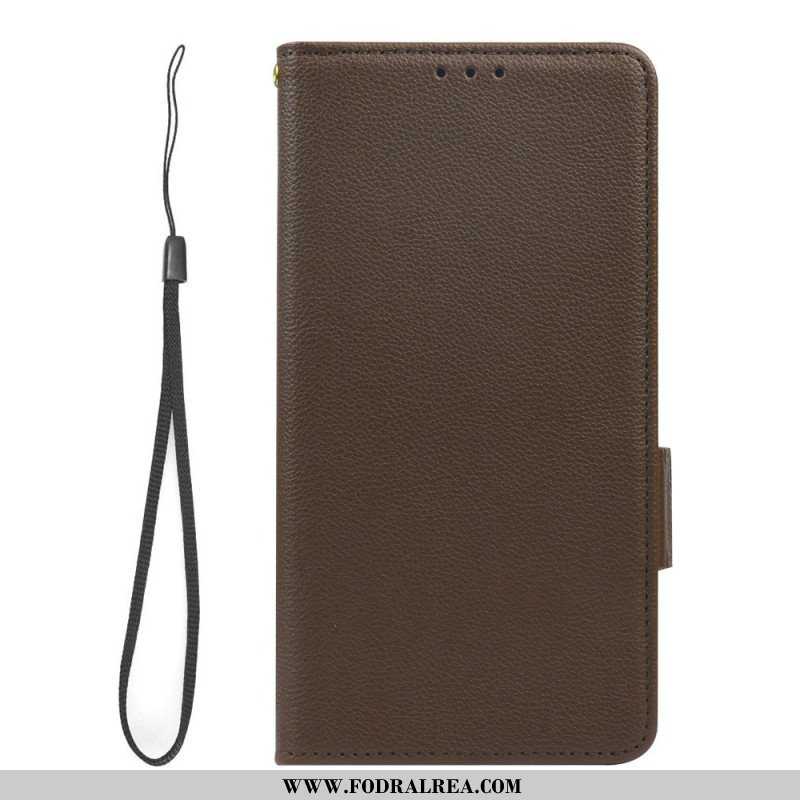 Folio-fodral Xiaomi Redmi Note 12 5G Ultrafin Litchi Stil