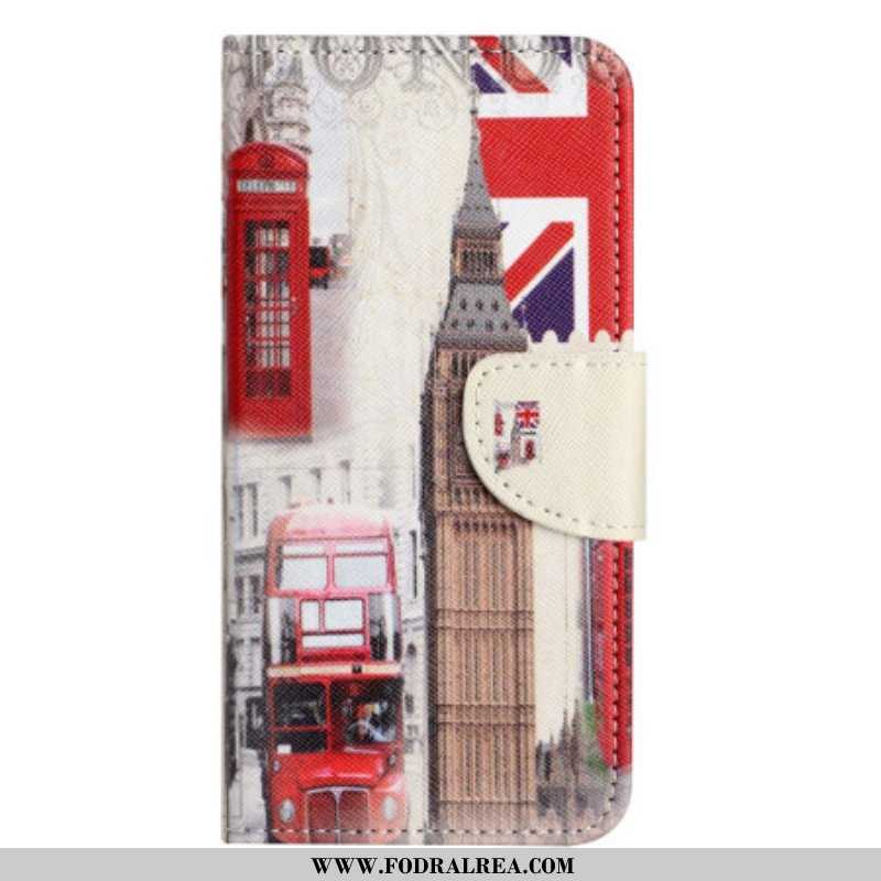 Folio-fodral iPhone 14 Plus London Livet