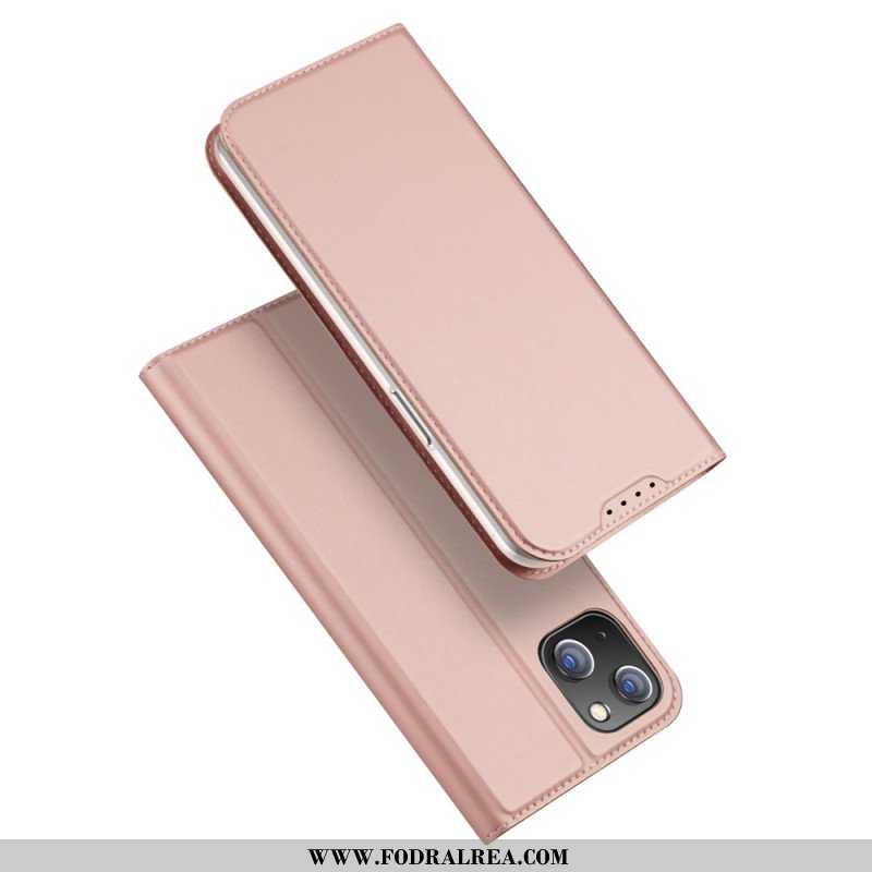 Folio-fodral iPhone 15 Plus Läderfodral Skin-pro-serien Dux Ducis