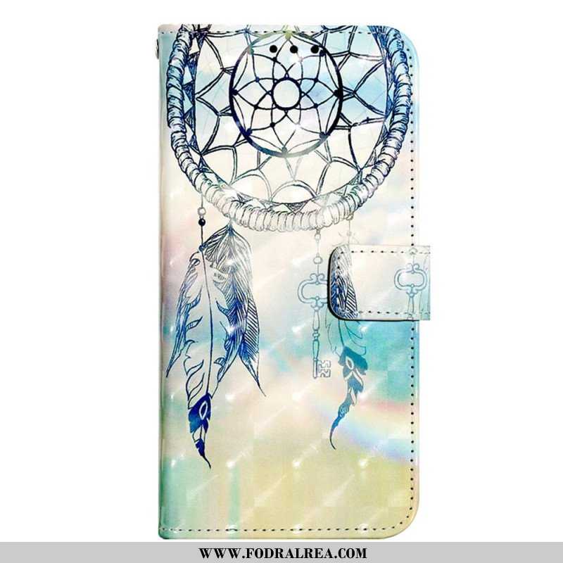 Läderfodral Samsung Galaxy A14 / A14 5G Med Kedjar Strap Dream Catcher