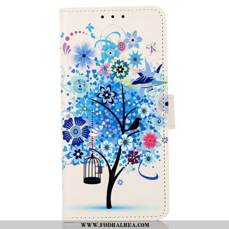 Läderfodral Samsung Galaxy M13 Blommande Träd