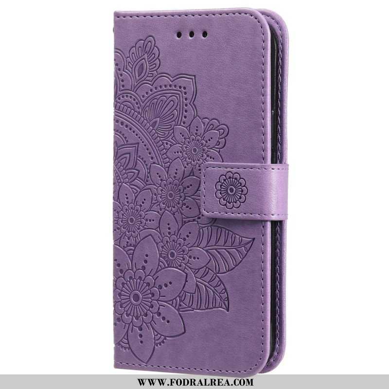 Läderfodral Samsung Galaxy S22 5G Blomma Mandala