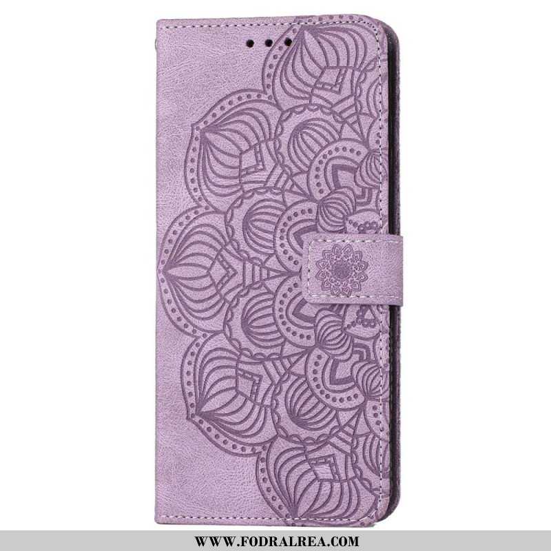 Läderfodral Xiaomi 12T / 12T Pro Med Kedjar Strappy Barockmandala