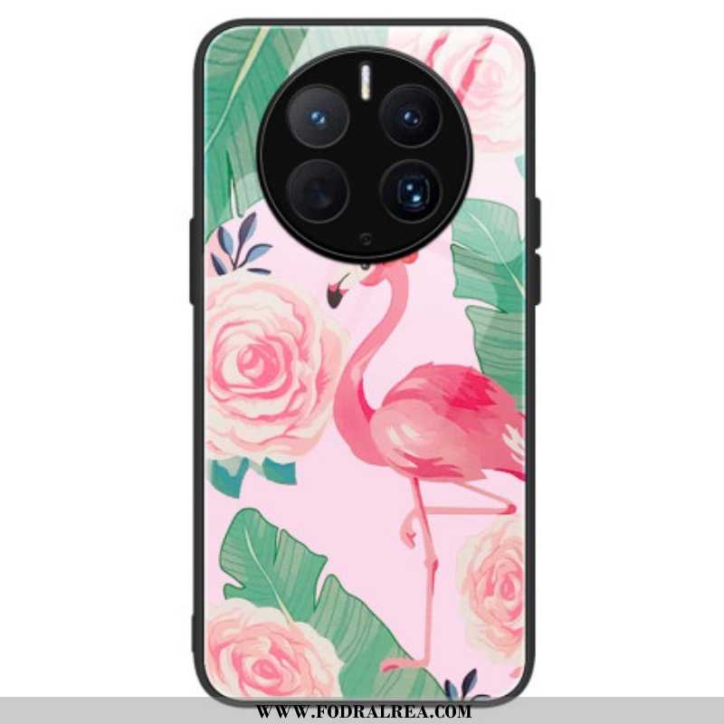 Mobilskal Huawei Mate 50 Pro Flamingo Härdat Glas