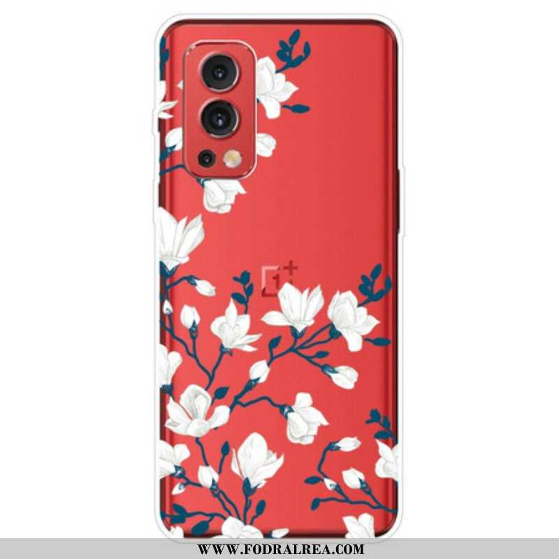 Mobilskal OnePlus Nord 2 5G Vita Blommor