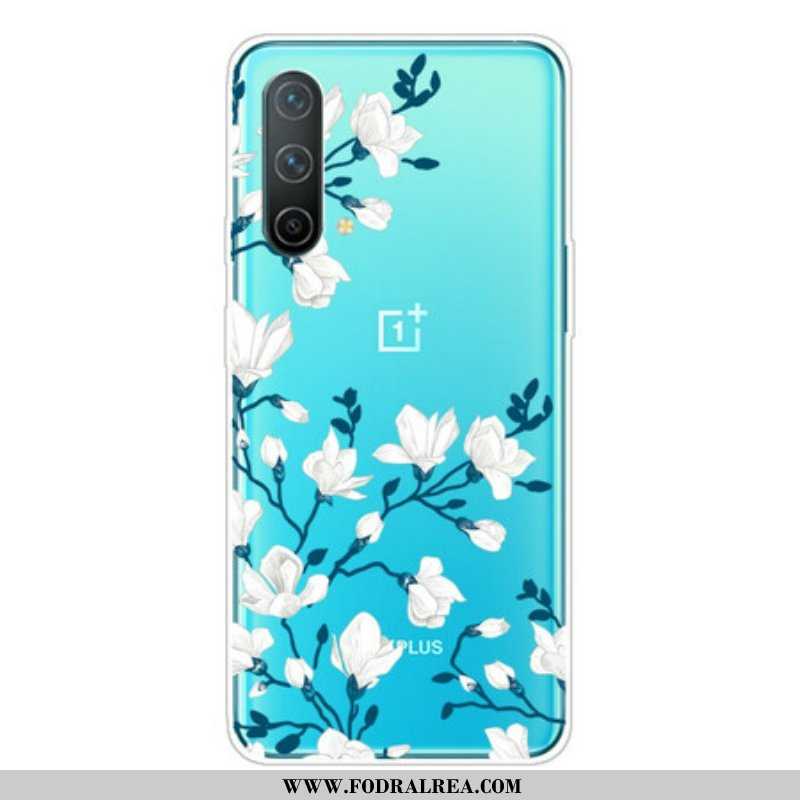 Mobilskal OnePlus Nord CE 5G Vita Blommor