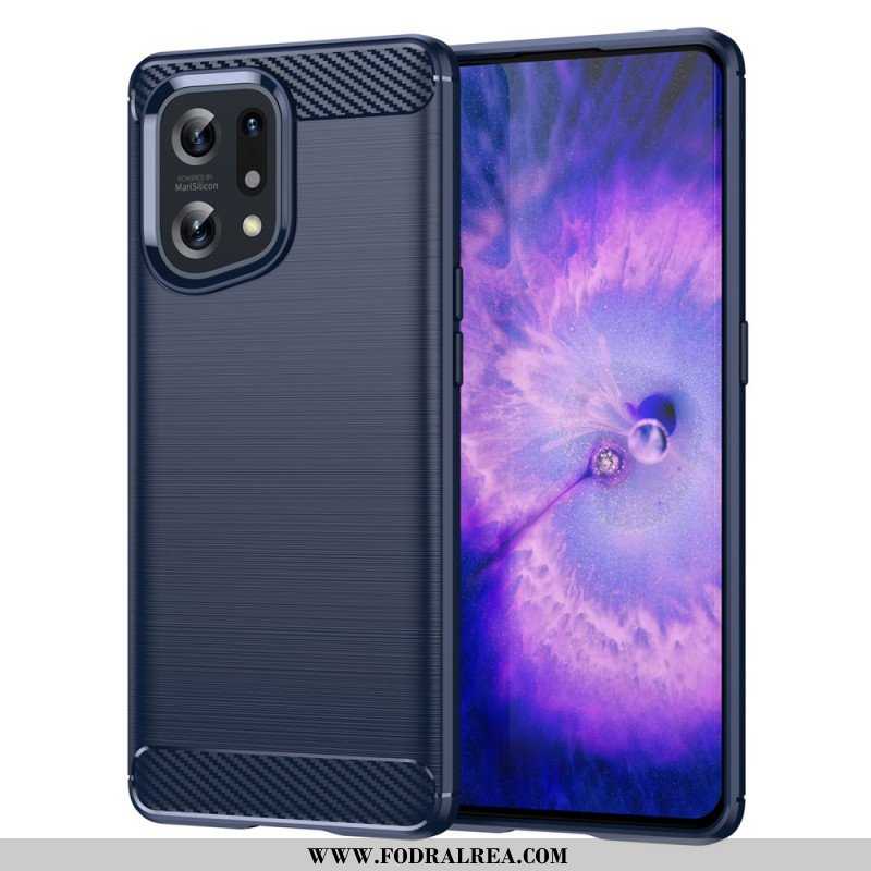 Mobilskal Oppo Find X5 Borstad Kolfiber