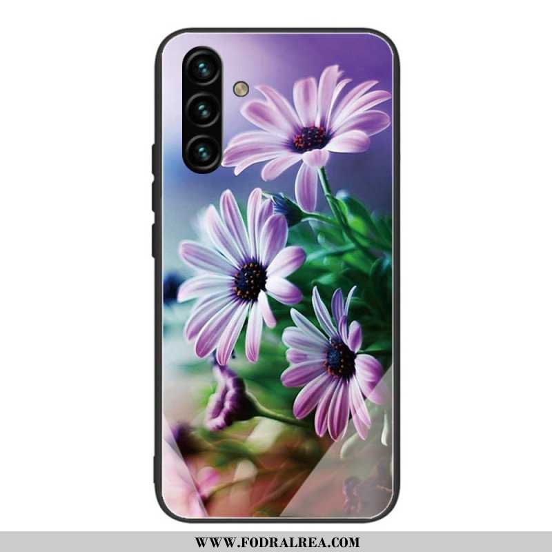 Mobilskal Samsung Galaxy A13 5G / A04s Härdat Glas Blommor