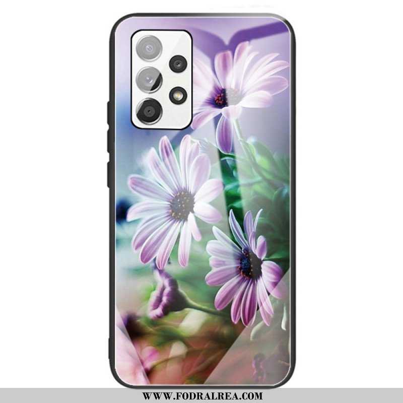 Mobilskal Samsung Galaxy A13 Härdat Glas Blommor