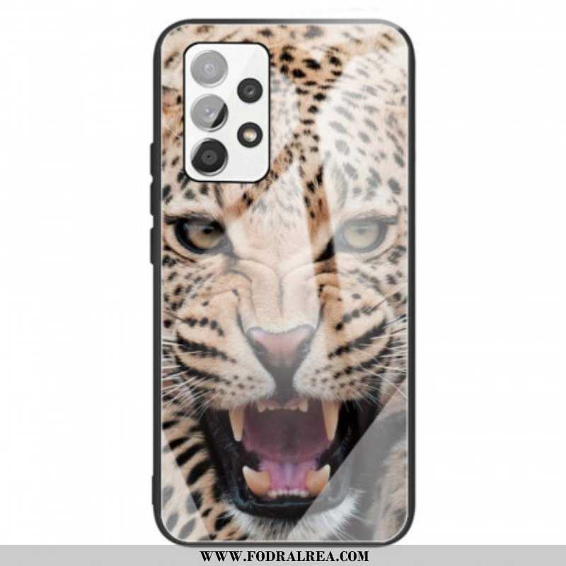 Mobilskal Samsung Galaxy A13 Leopard Härdat Glas