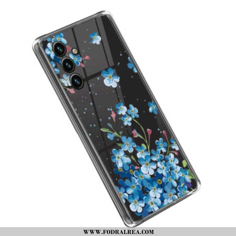 Mobilskal Samsung Galaxy A14 / A14 5G Sömlösa Blå Blommor