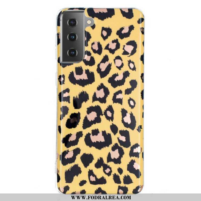 Mobilskal Samsung Galaxy S21 5G Leopard Stil Marmor