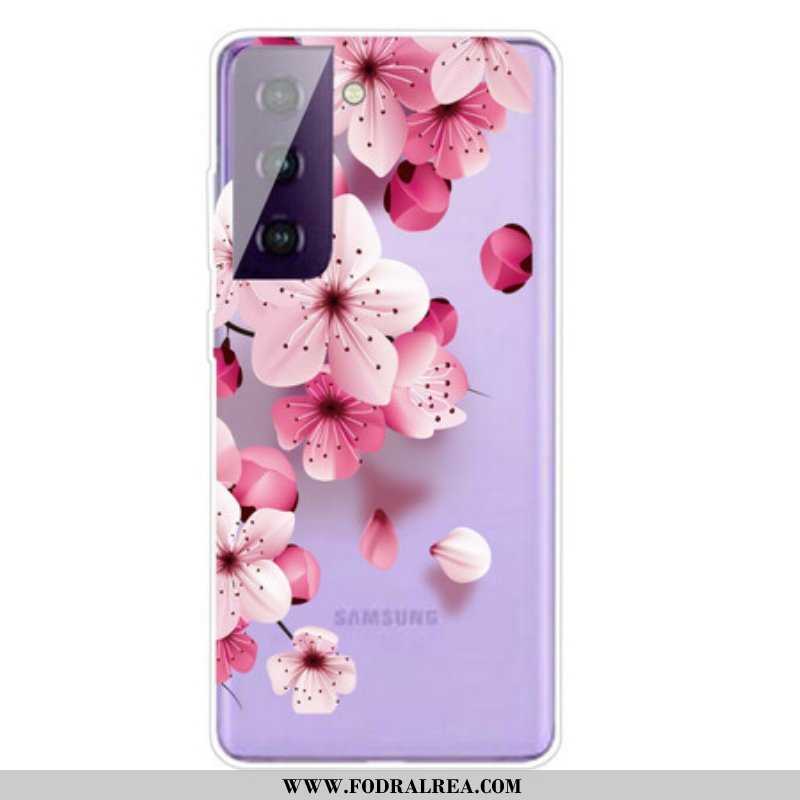 Mobilskal Samsung Galaxy S21 5G Små Rosa Blommor