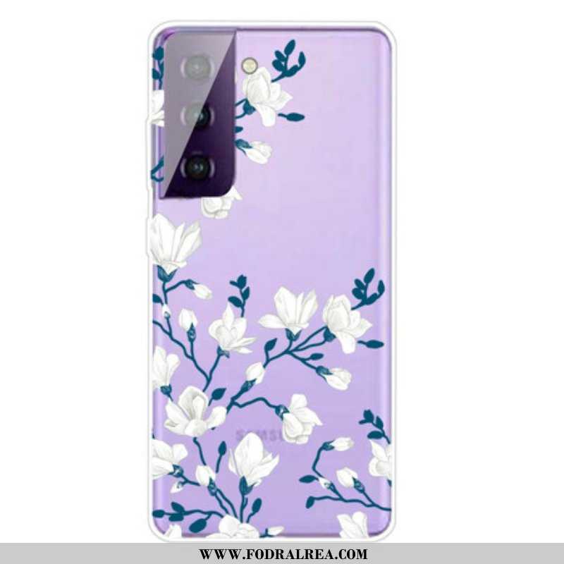 Mobilskal Samsung Galaxy S21 5G Vita Blommor