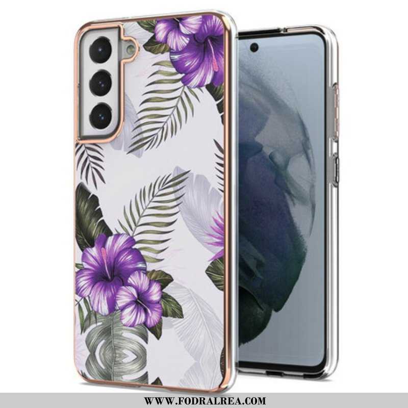 Mobilskal Samsung Galaxy S21 FE Violett Blommor