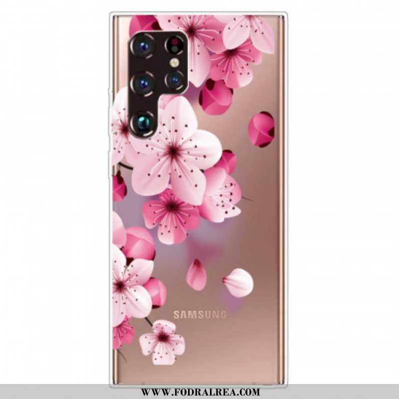 Mobilskal Samsung Galaxy S22 Ultra 5G Små Rosa Blommor