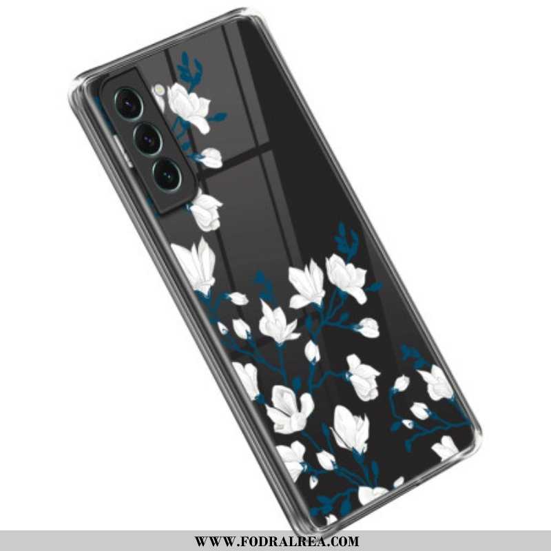 Mobilskal Samsung Galaxy S23 5G Sömlösa Vita Blommor