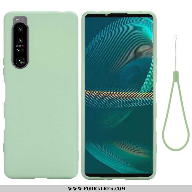 Mobilskal Sony Xperia 1 IV Med Kedjar Strappy Flytande Silikon