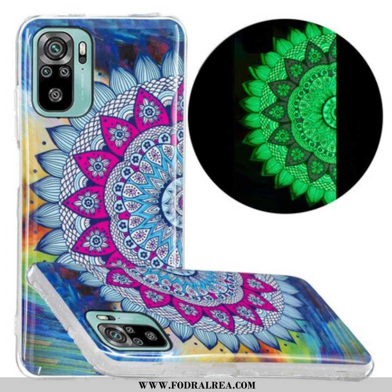 Mobilskal Xiaomi Redmi Note 10 / 10S Fluorescerande Färgglada Mandala