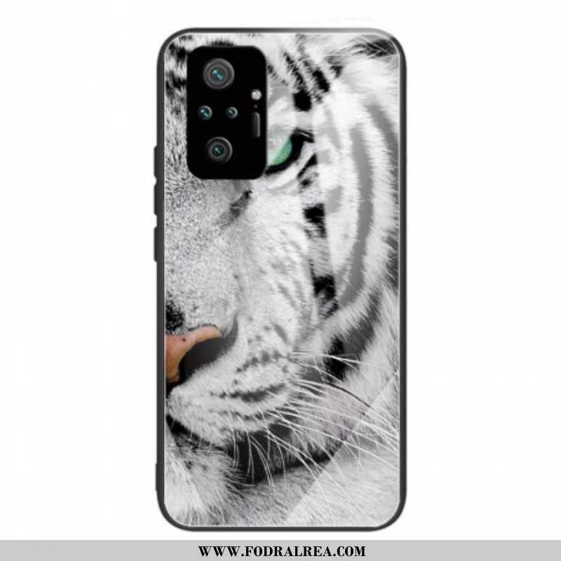 Mobilskal Xiaomi Redmi Note 10 Pro Tiger Härdat Glas