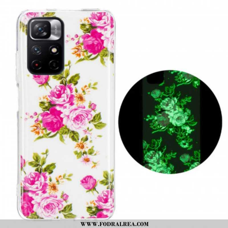 Mobilskal Xiaomi Redmi Note 11 Pro Plus 5G Fluorescerande Liberty Flowers