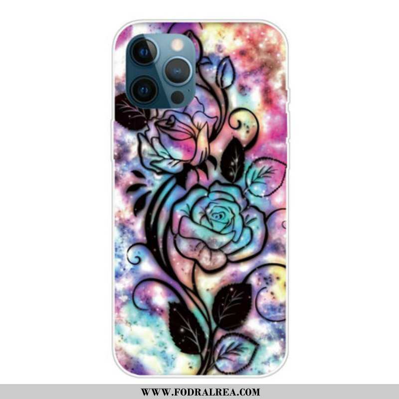 Mobilskal iPhone 13 Pro Grafisk Blomma