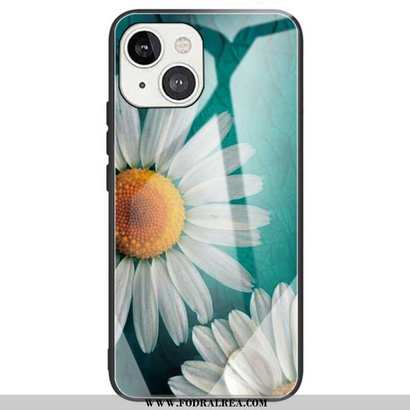 Mobilskal iPhone 14 Härdat Glas Blommor