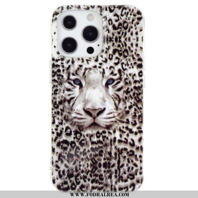 Mobilskal iPhone 15 Pro Max Fluorescerande Leopard