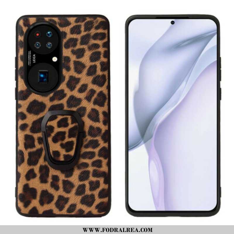 Skal Huawei P50 Pro Ringstöd I Leopardstil