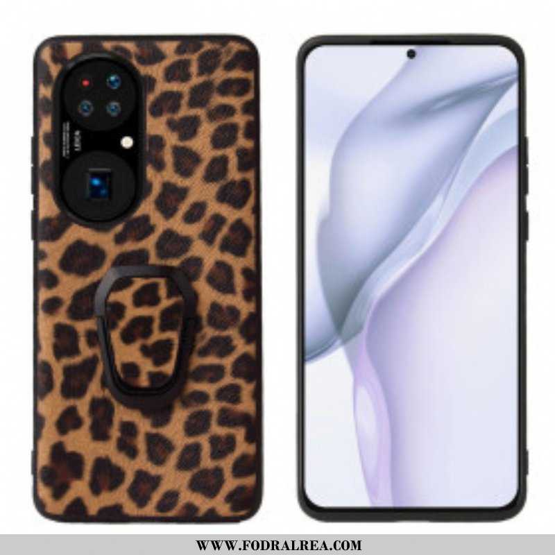 Skal Huawei P50 Ringstöd I Leopardstil